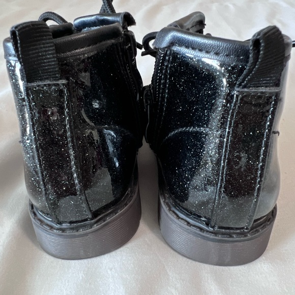 Glittery combat boots w/ zipper size 7 - Picture 2 of 4